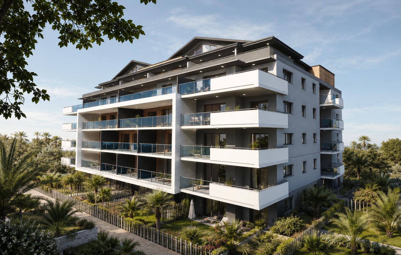 Immeuble collectif contemporain intégré dans son site